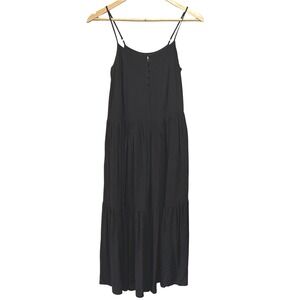 Z Supply Black Tiered Midi Dress